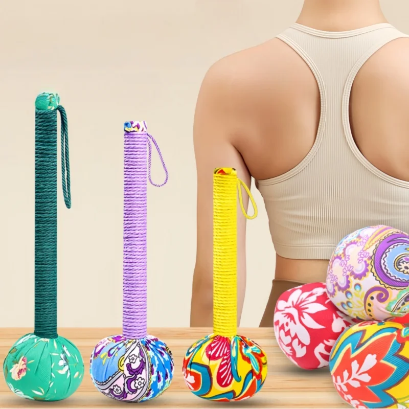 

Long-Handled Wormwood Massage Hammer for Full Body Fitness Back Kneck Stress Relief Relax Health Care Tools