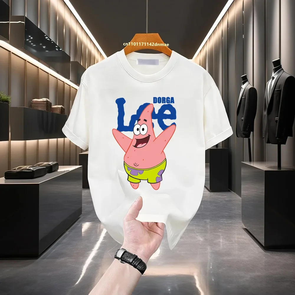 

Summer 25 New Korean Men's and Women's High Quality Casual Crew-neck Print Short Sleeve Light Luxury Lovely T-shirt