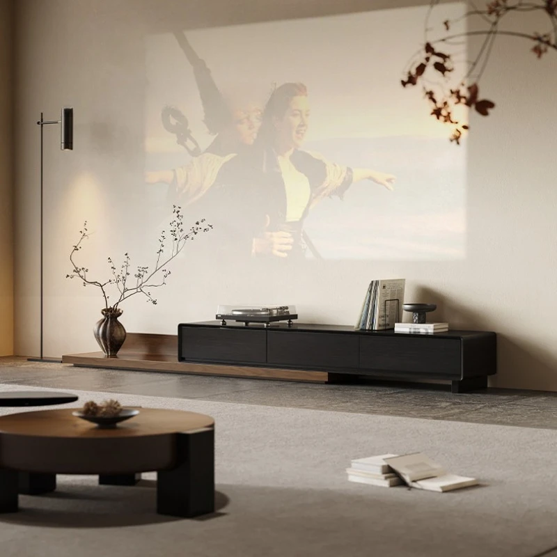 

modern simple tv stand multi-functional household light luxury Tv cabinet apartment Solid wood meuble télé living room furniture