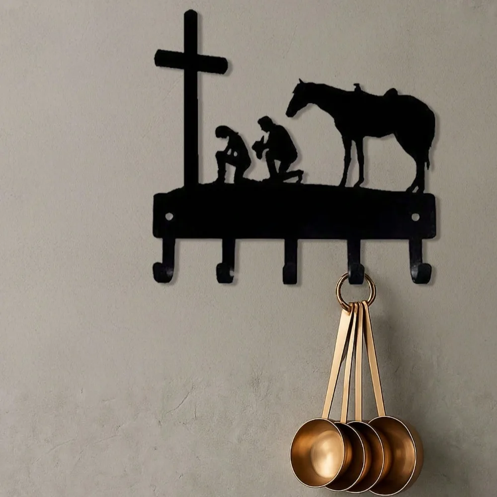 ตะขอแขวนผนังเหล็กสีดำแบบหรูหรา 1 ชิ้น เหมาะสำหรับติดตั้งในพื้นที่หลากหลาย เช่น ห้องนั่งเล่น ห้องนอน ใช้แขวนเสื้อผ้าในครัวได้ดีเยี่ยม