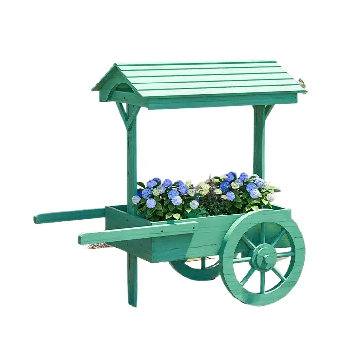 Pastoral creative decoration home wooden windmill flower stand shop window floor-to-ceiling decoration large flower stand