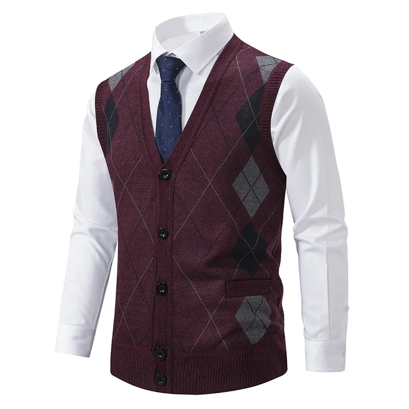 

cashmere Mens Jacket Sleeveless Vest Soft Casual Coats velvet wool Mens Sweater Men Thicken Waistcoat chaquetas hombre