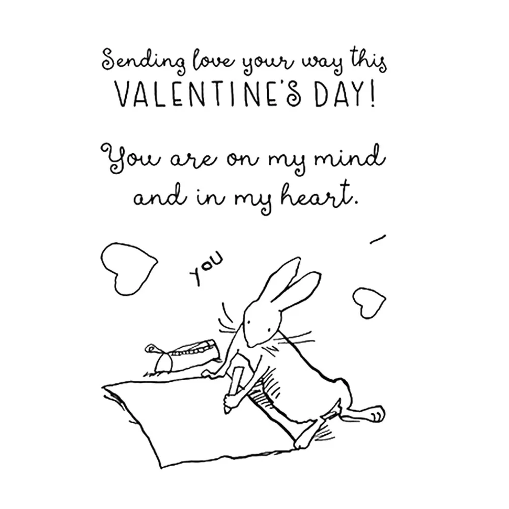 أحب قلبك ختم واضح Stamps DIY بها بنفسك سكرابوكينغ الأرنب ختم ألبوم صور اليدوية ورقة بطاقة الديكور الحرفية تحية