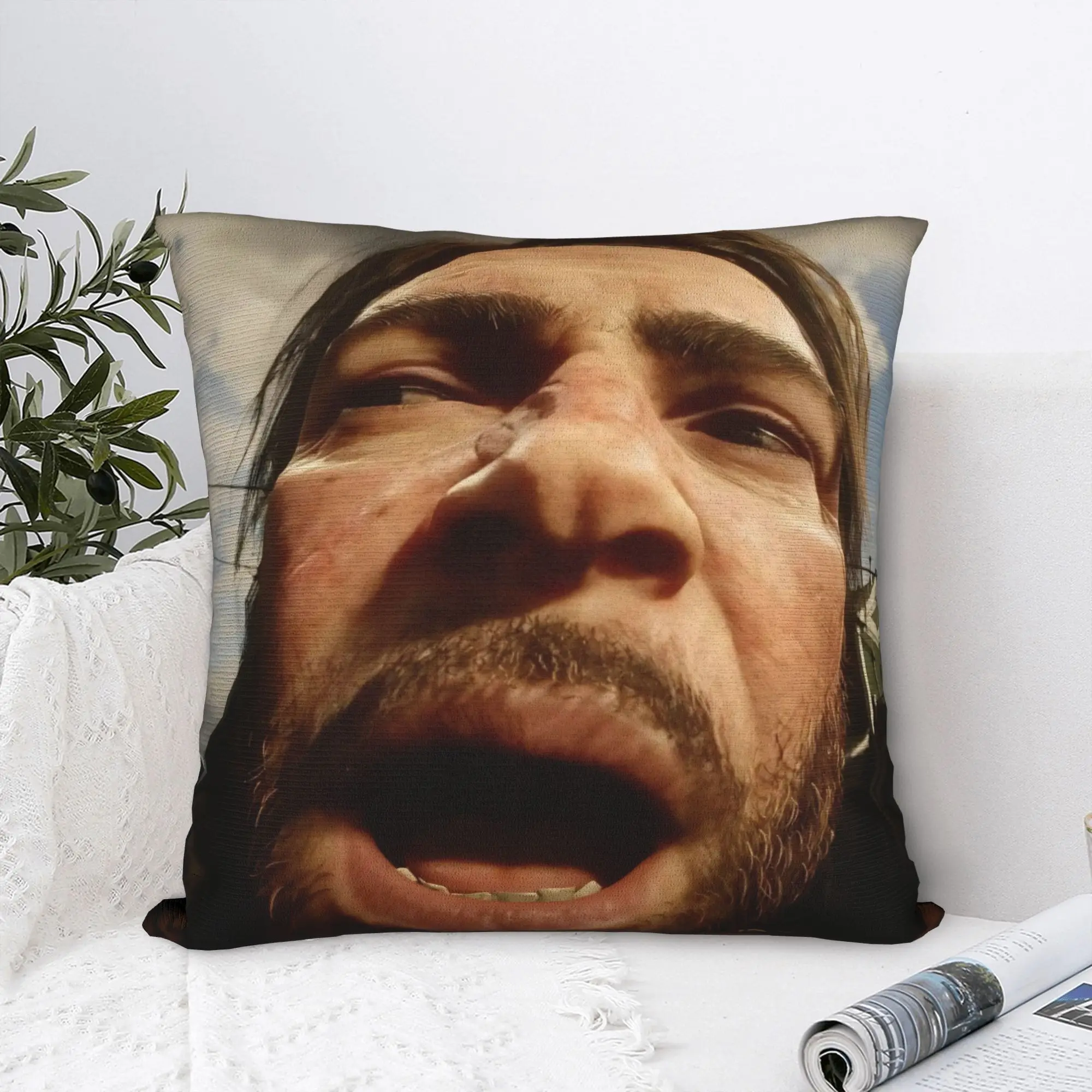 Arthur Morgan Meme Pillowcase Polyester Cushion Cover Decor RDR2 Game Pillow Case Cover Seater Drop Shipping 40X40cm