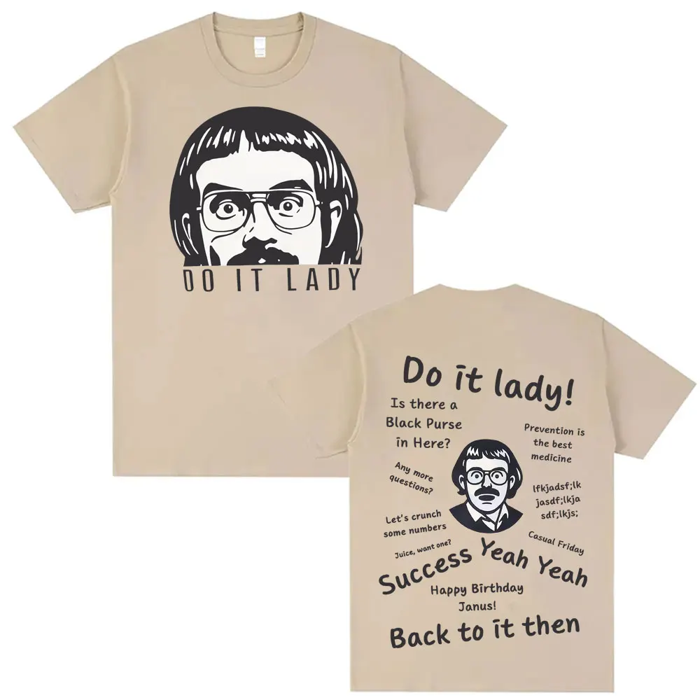 مضحك تفعل ذلك سيدة شيت تي شيرت خمر الفكاهة الفيروسية هدية فكرة تي شيرتات ورق الرسم البياني الرجال النساء قصيرة الأكمام الهيب هوب المتضخم تي شيرت #4