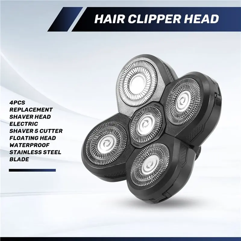 AB43-Replacement Shaver Head Electric Shaver 5 Cutter Floating Head Waterproof Stainless Steel Blade