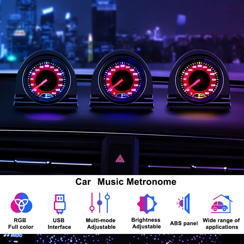

RGB Car Ambient Light - Speedometer Style USB Neon Music Sync LED Dashboard Light for UTV/SUV/ATV Car Decoration