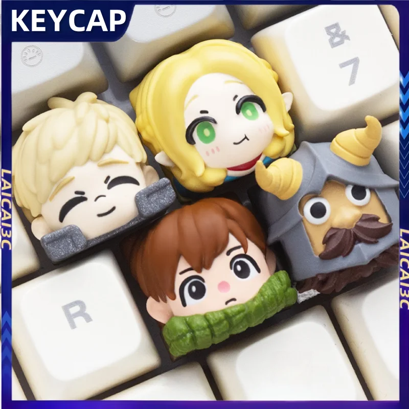 

Креативный лабиринт, рисовая клавиатура, вишневый профиль, аниме, мультфильм, милый персонализированный механический аксессуар для клавиатуры, подарок, коллекционные колпачки