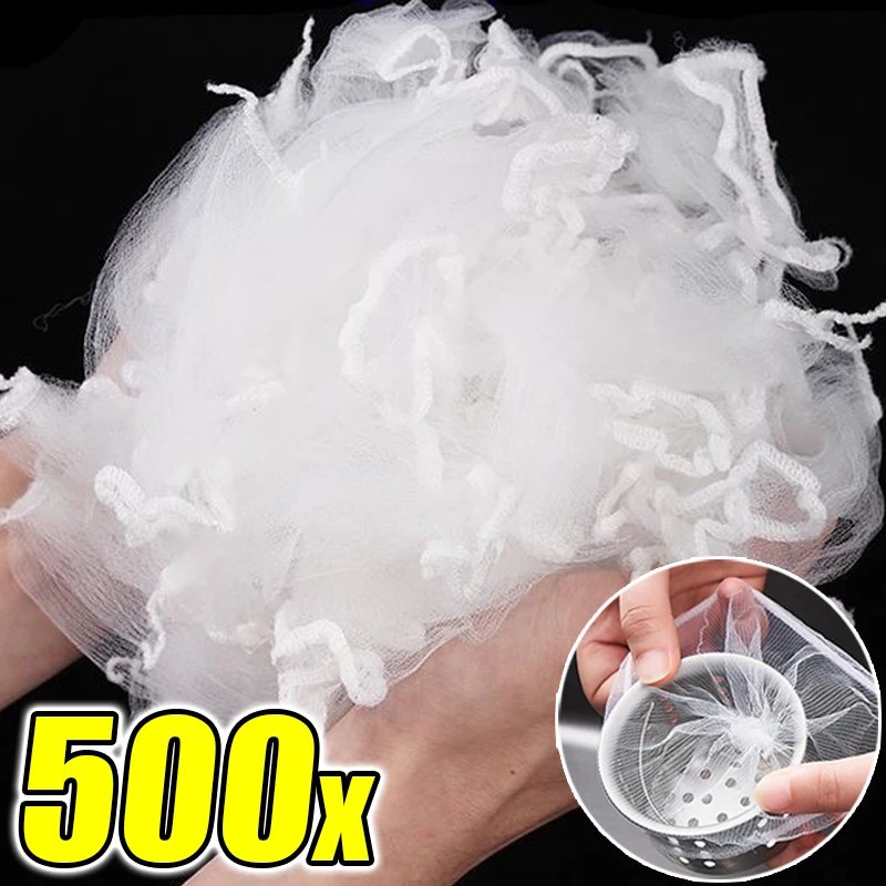 

30/500 шт. одноразовый фильтр для кухонной раковины, канализационный слив, антиблокирующий мешок для мусора, сетчатый мешок для утечки бассейна, сетчатый фильтр, сетка для мусора для раковины