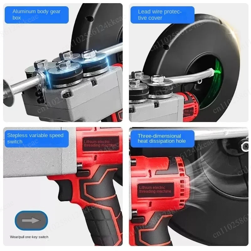 NEW Threading Machine Threading Device Automatic Electric Wire Puller Cable Push Wall Rechargeable Li-Ion Stringing Machine
