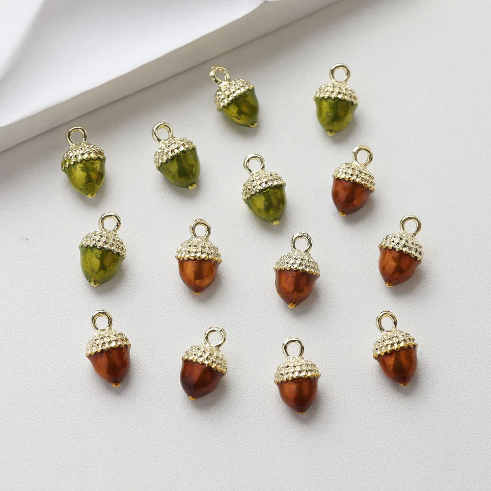 6PCS Pinecone Shape Charms Eardrop for Jewelry Making Pendant Supplies DIY Hand Made Zinc Alloy Accessories 8.7*14.6mm