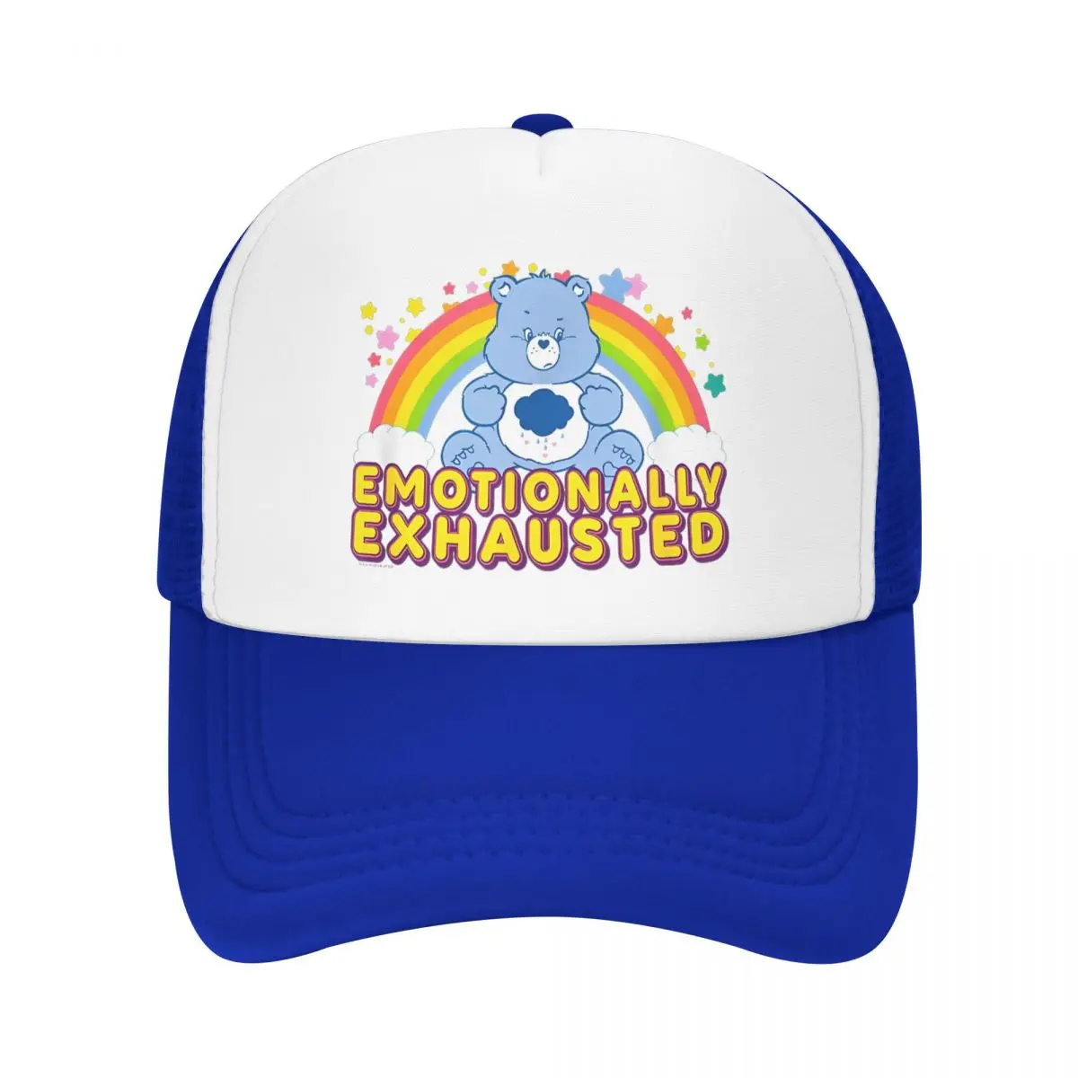 Care Bears Emotionally Exhausted Rainbow Grumpy Bear Icon Hats Men  Sport Hats   Sun Caps Adjustable Snapback Caps Baseball Cap