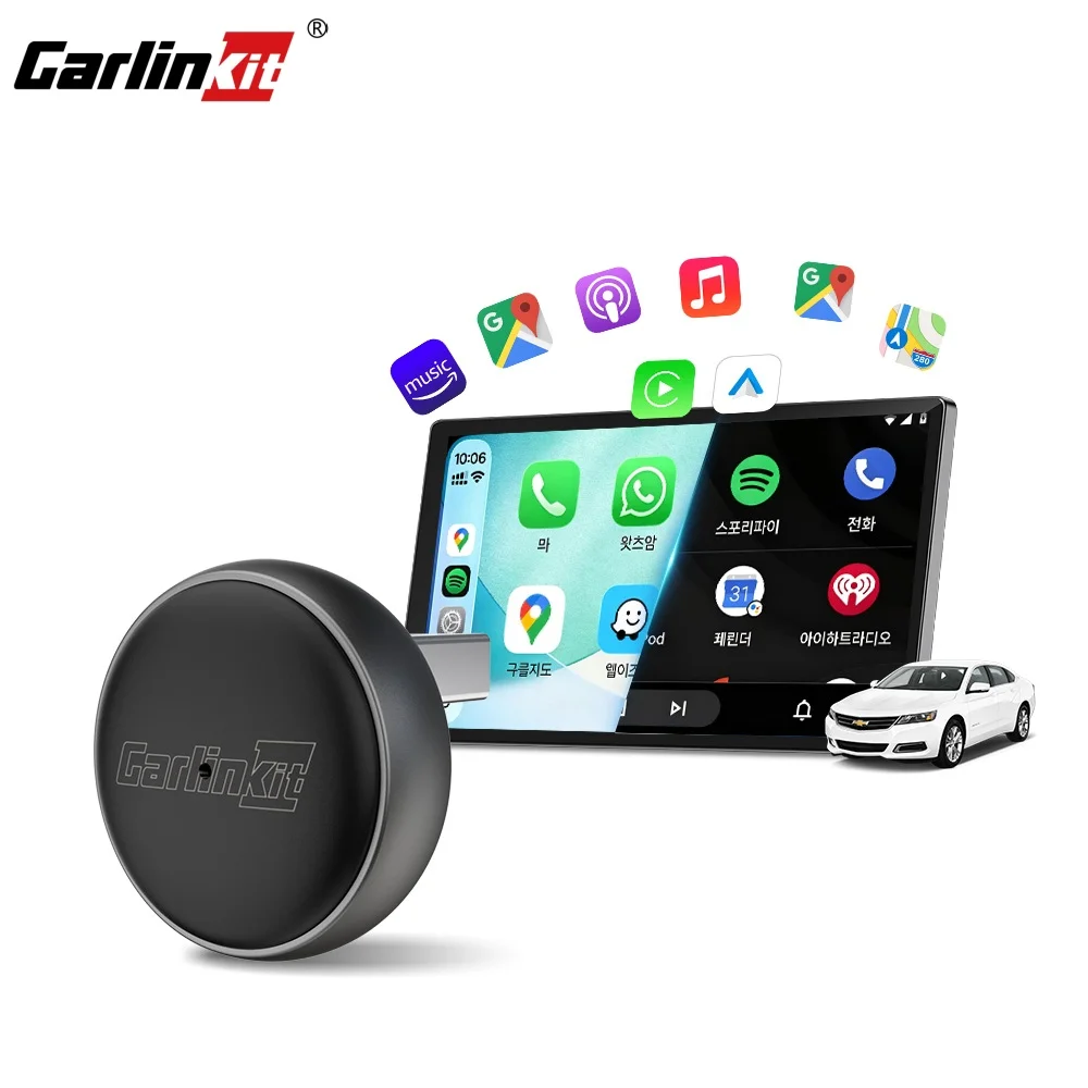 Mini Ultra 3 CarlinKit 5.0 Wireless-Adapter, kabelloses CarPlay, Android Auto für OEM-Auto, Plug & Play, WiFi, Bluetooth, automatische Verbindung