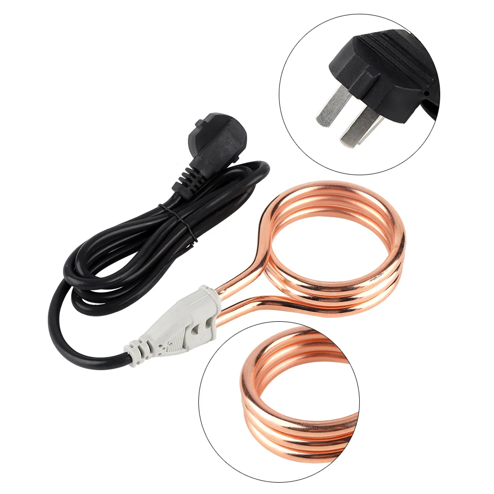 220V 1800W 전기 침수 물 액체 히터 홈 여행용 휴대용 보일러 핫 히터