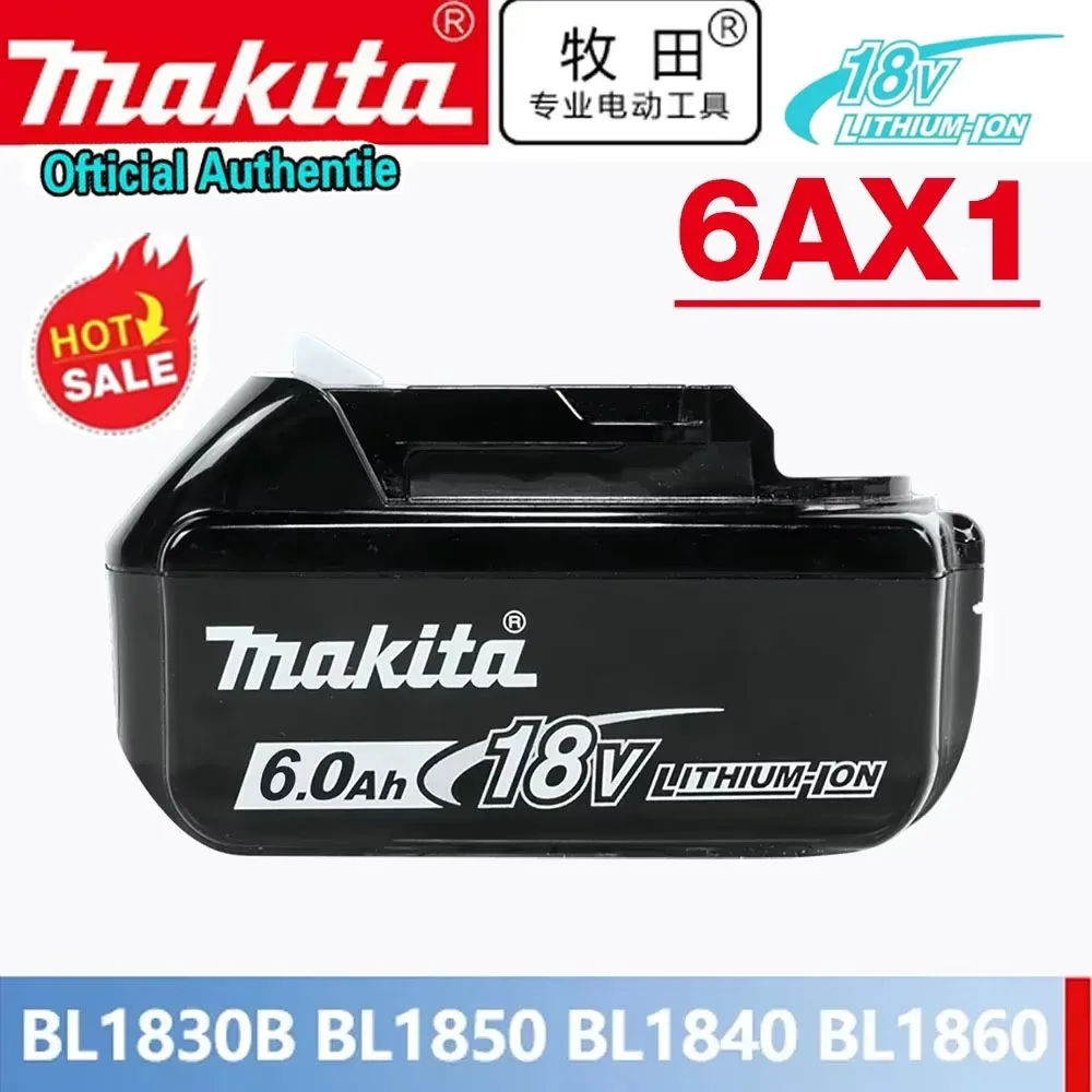 18V6.0Ah Original Makita power tool battery, with longer range, suitable for Makita BL1830 BL1830B BL1840 BL1840 BL1850