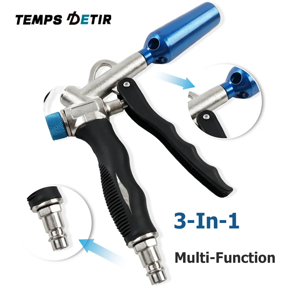 3-IN-1 Adjustable Air Blow Gun High Flow Pneumatic Dust Gun with 1/4