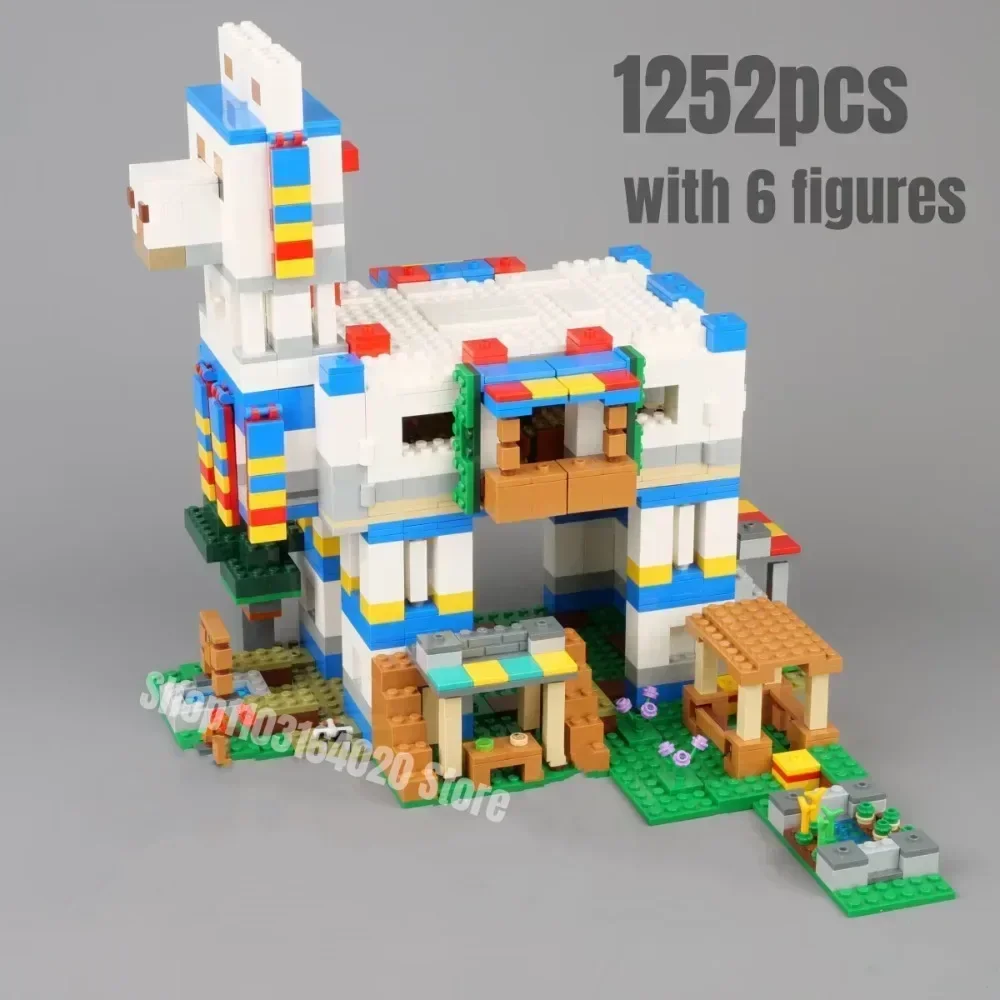 

1252pcs Llama Village Building Blocks FIT 21188 Model Bricks Toys for Chilren Gift