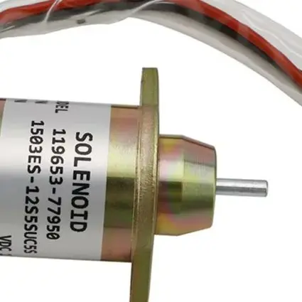 12V Fuel Shut Solenoid Valve Designed for Yanmar Marine and Industrial Engines Including 3TNE84 US Applications