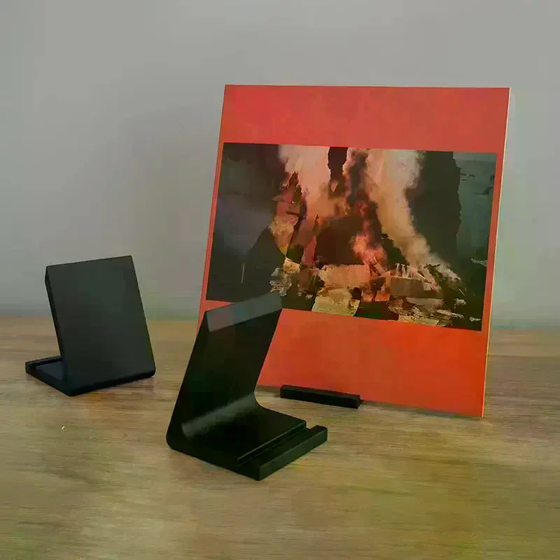 Desktop Vinyl Record Stand Record Player Holder Minimalist Display Rack Ideal For Office And Home Living Room Display
