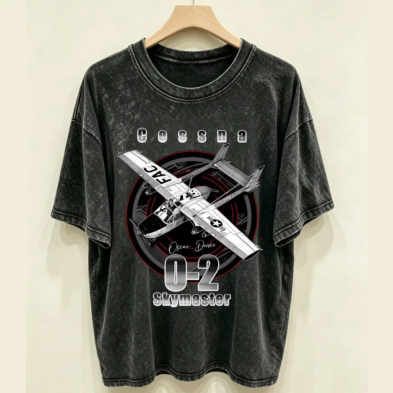 washed T Shirt NWT Cessna O 2 Skymaster USAF Military Variant Of The vintage Washed Versatile Stylish graphic