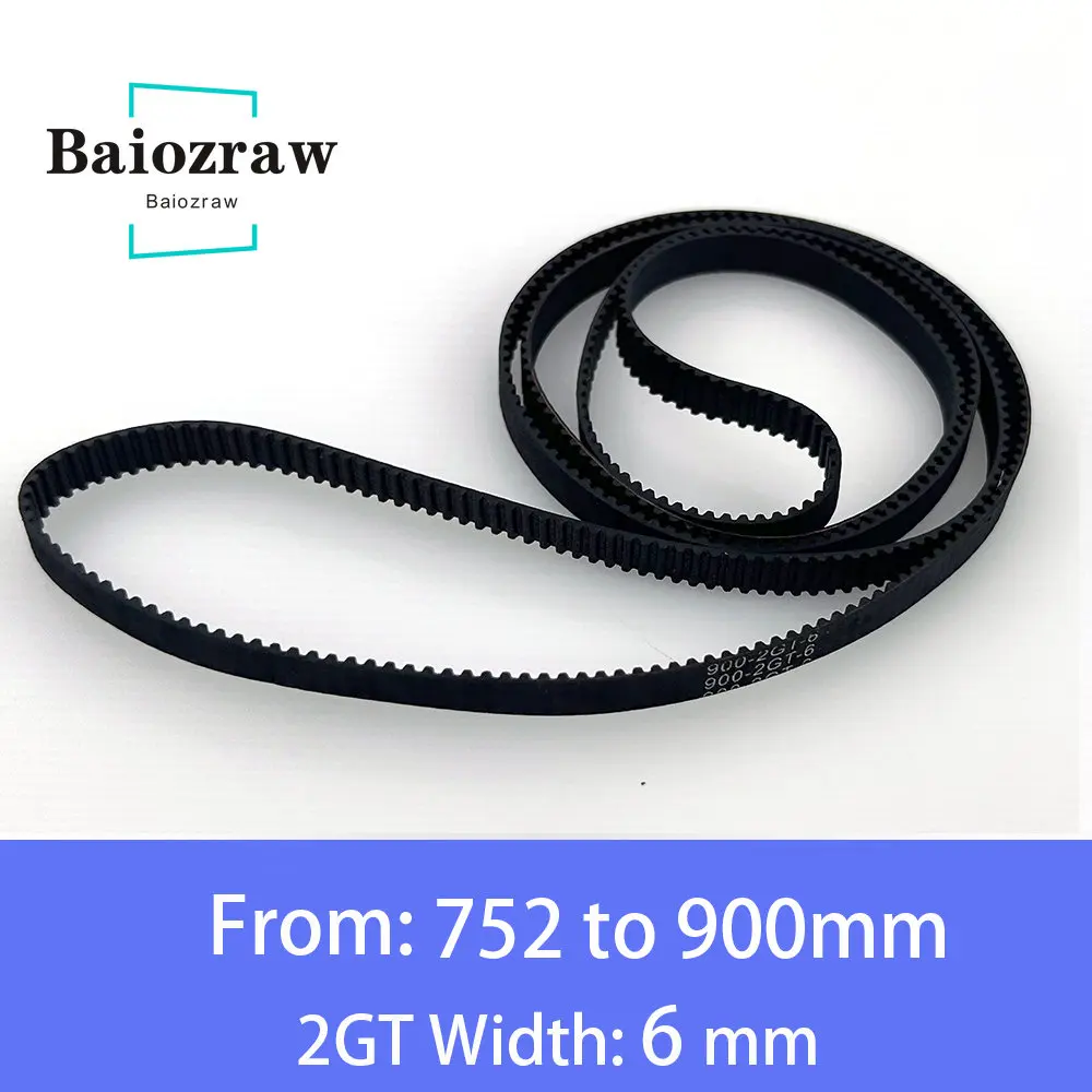 

3D Printer Parts GT2 6mm Closed Loop Rubber Timing Belt 752 760 782 784 800 810 840 848 850 852 860 900mm 2GT 1pcs