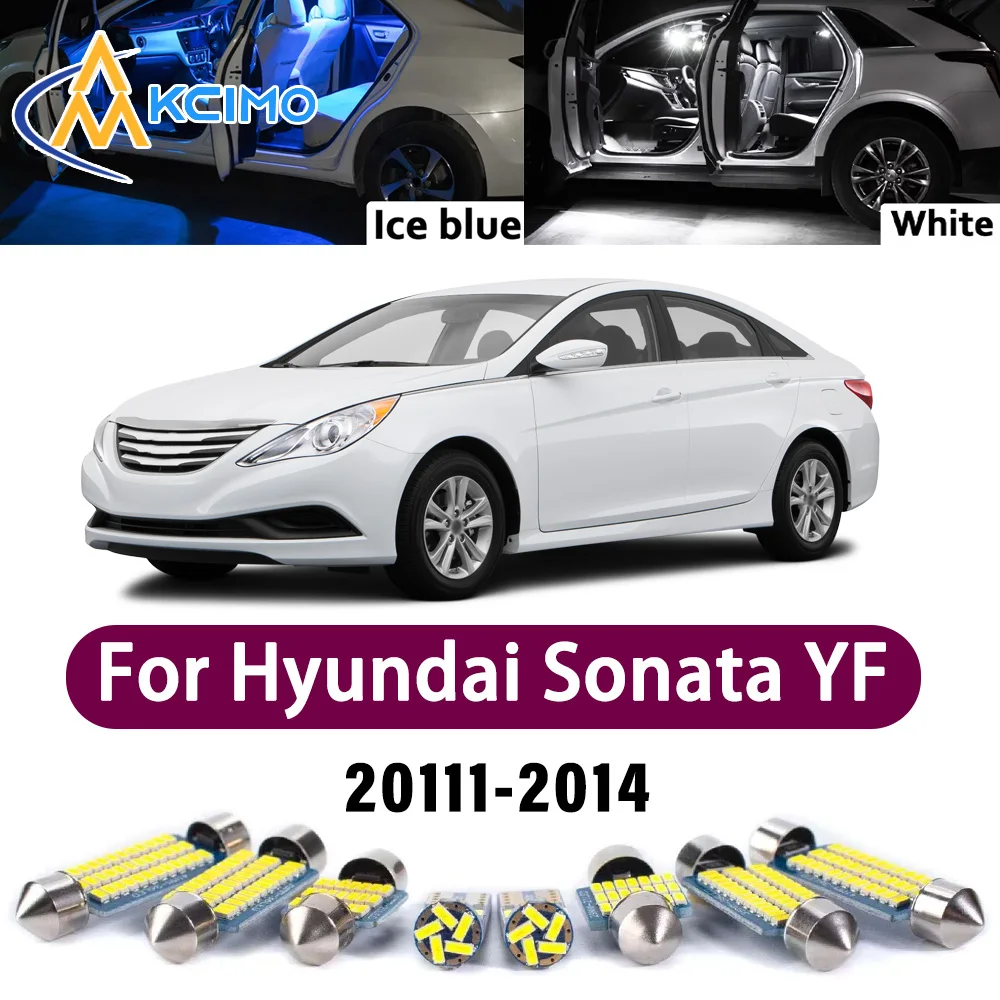 

High Lumen CANBUS Error Free LED Interior Light Kit For Hyundai Sonata YF MK6 2011-2014 Map Door Reading Dome Lamp Bulbs Set