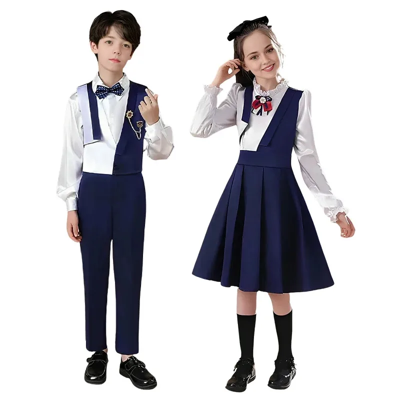 New Kids Traditional Korean School Uniform Set Choir Performance & Class Cosplay Costume for Elementary to Middle School bvh2025