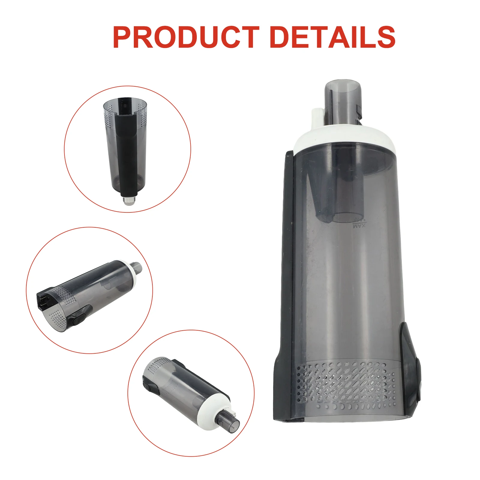 حاوية الغبار لـ Tineco للأرضية مفتاح واحد S6 مكنسة كهربائية رطبة وجافة صندوق الغبار استبدال أجزاء دلو الغبار