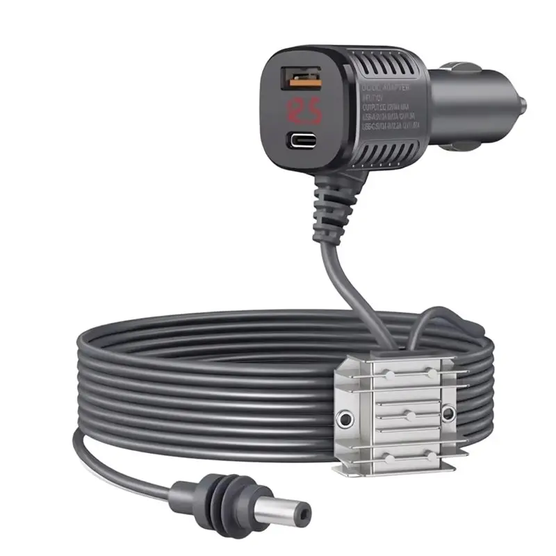 Voltvibe-For Starlink Mini Car Cigarette Lighter Adapter 3In1 12V-24V To 30V 3.5A Car Voltage Converter 3Meter For RVS