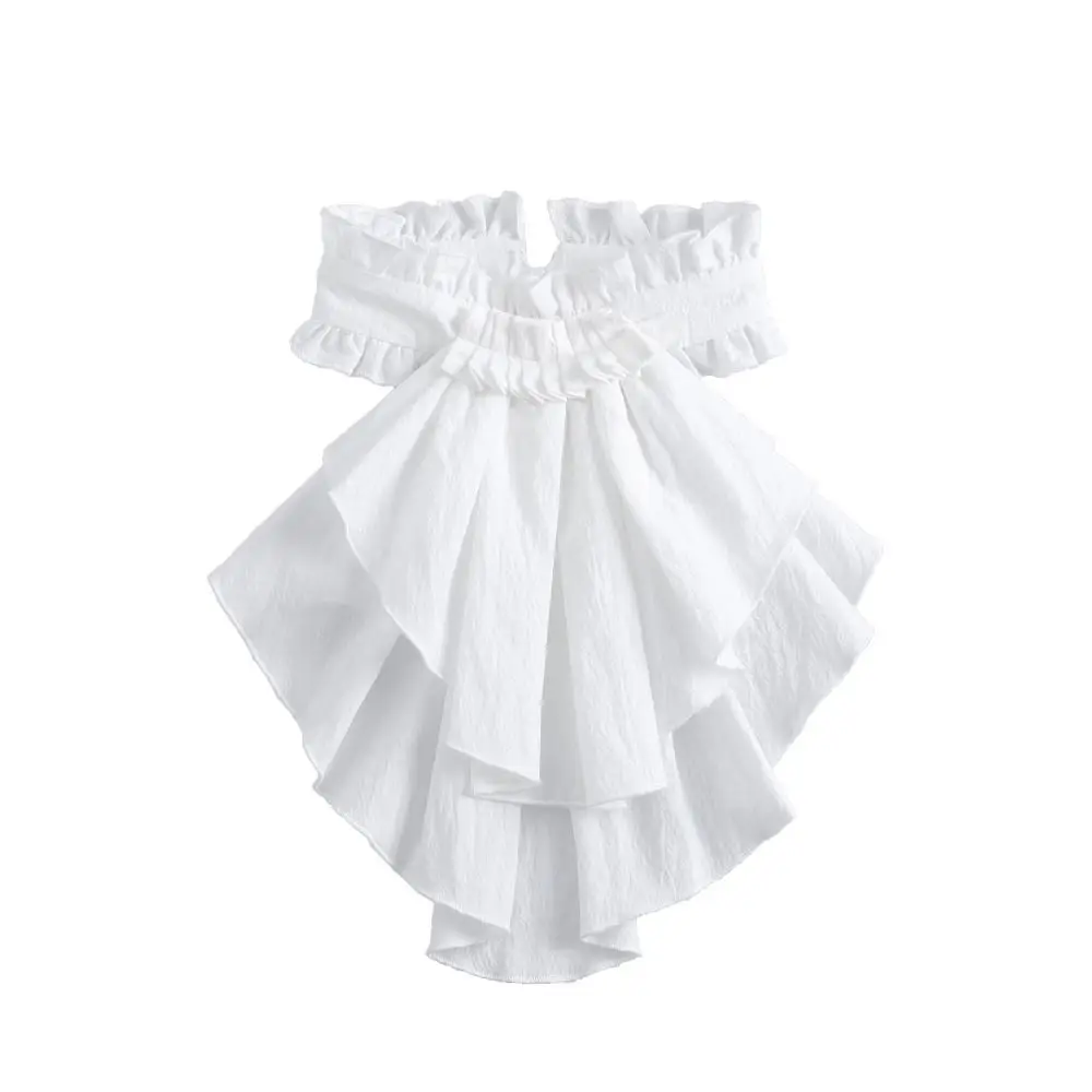 Kerah Renda Lepas Pasang Gaya Abad Pertengahan, Kerah Renaisans Elegan, Kerah Kostum Vintage Victoria, Kerah Palsu untuk Pertunjukan Opera