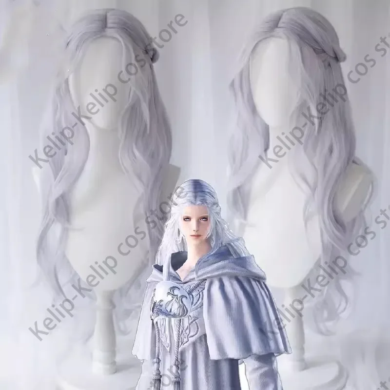 Anime Game Final Fantasy Xiv: Endwalker Hydaelyn Cosplay Costume Venat Wig Blue Hooded Cloak Dress Man Woman Halloween Suit