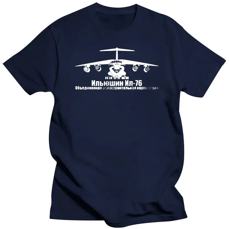 New Ilyushin Il-76 Series Plane T-Shirt Vehicle Armed Assault Russian Air Force 2021 2021 Men Printed Top Quality Printed Shirts