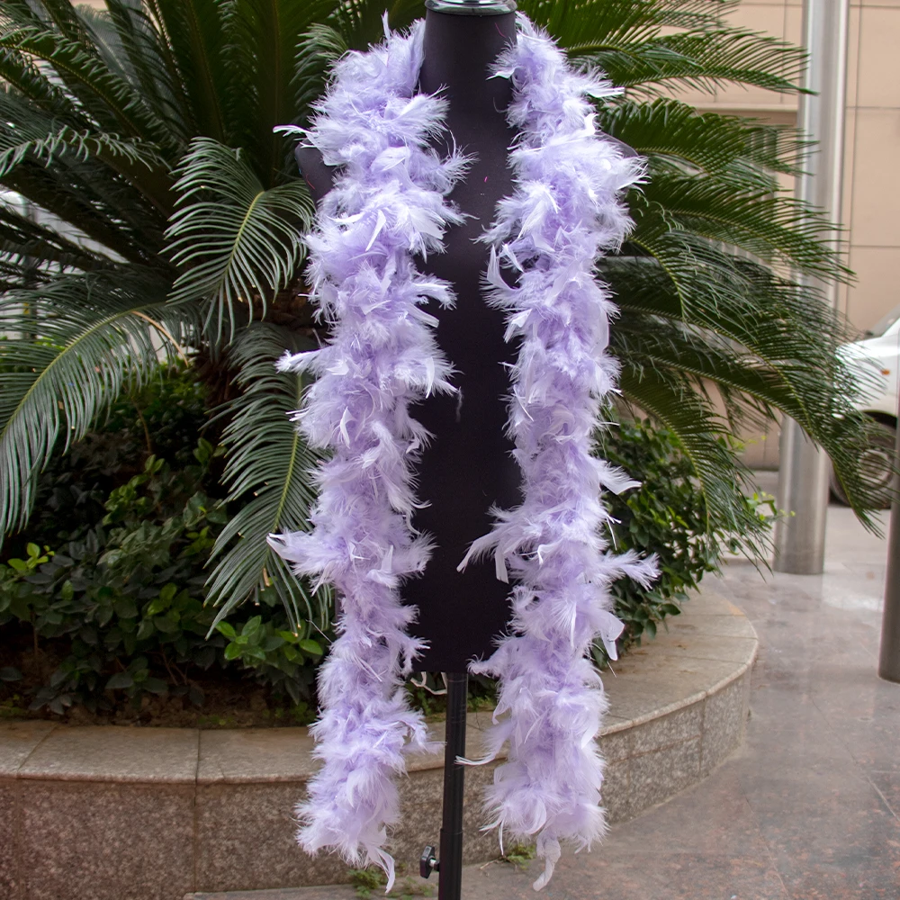 Boa en plumes de dinde de haute qualité, écharpe en plumes de marabout pour costume, décoration de vêtements, plumas blancs, 60 grammes par pièce