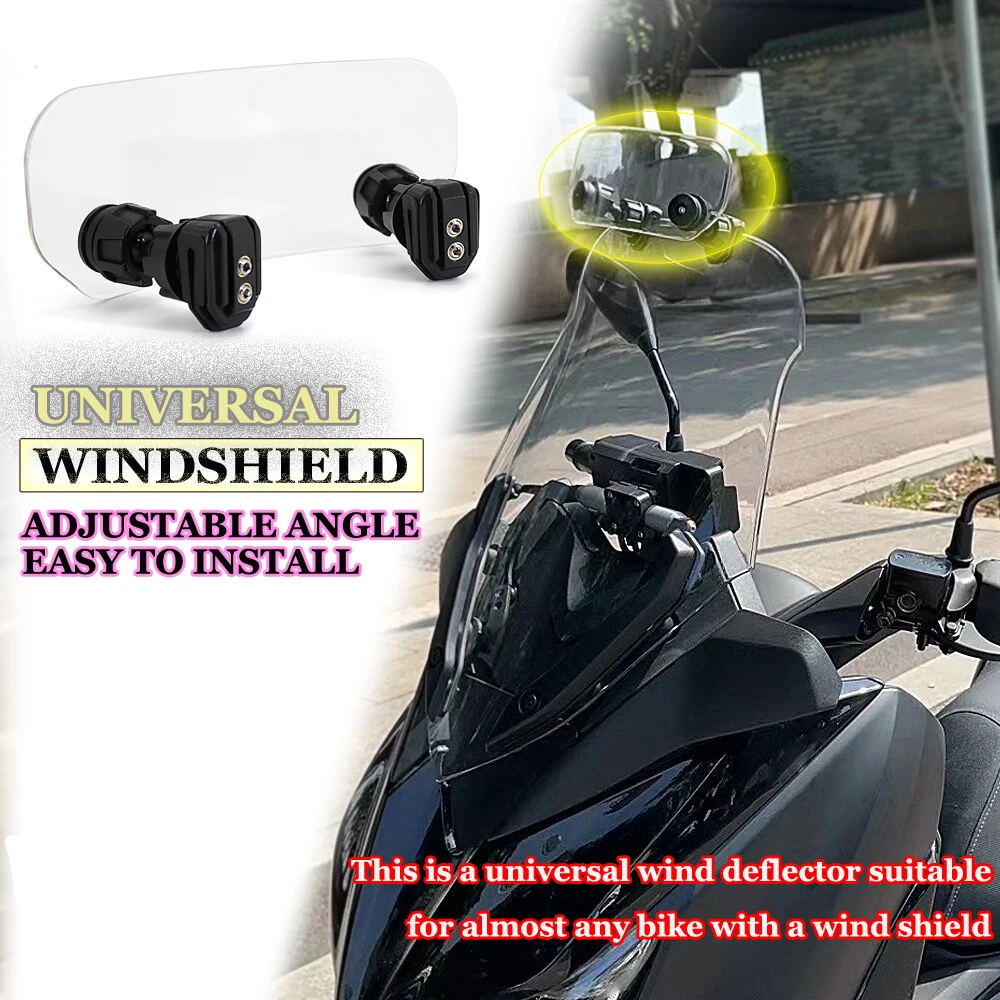 

New Motorcycle Universal Windshield Accessory Wind Deflector Adjustable Spoiler For BMW For KAWASAKI For YAMAHA MT09 For HONDA