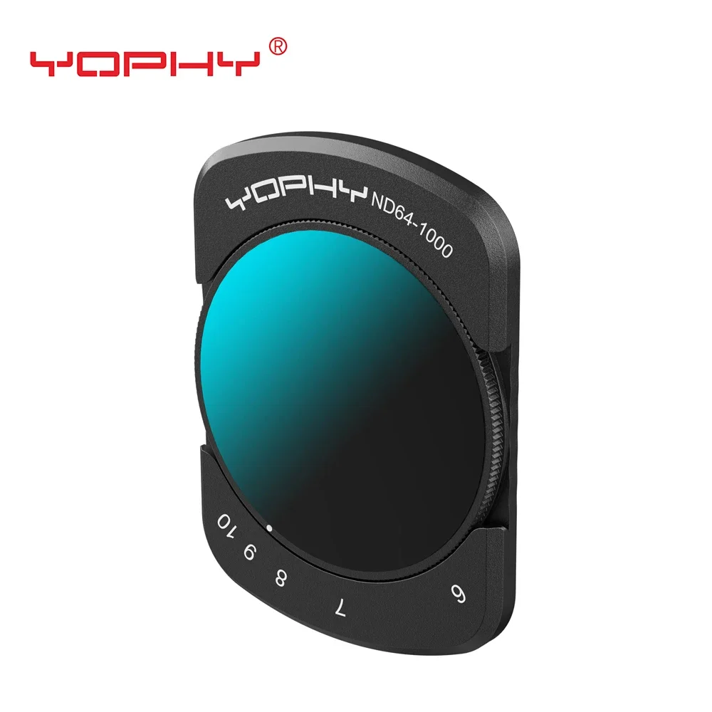 YOPHY المغناطيسي ND64-1000 مرشح الكثافة المحايدة لـ DJI OSMO Pocket 3، طلاءات مقاومة للماء والغبار مكونة من 16 طبقة