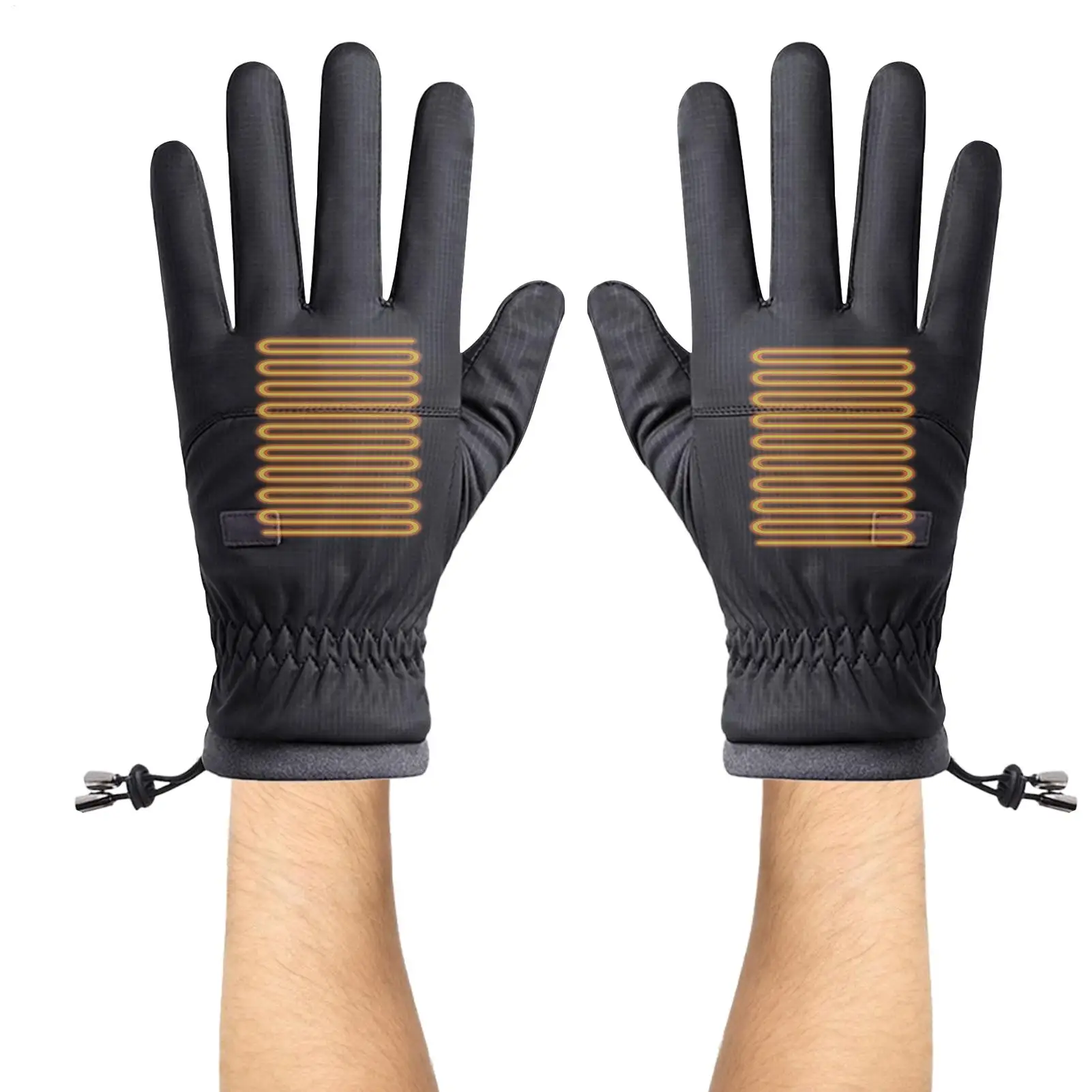 Guantes calefactables USB a prueba de viento 1 par de guantes de esquí de invierno con calefacción eléctrica para snowboard ciclismo, guantes térmicos ergonómicos