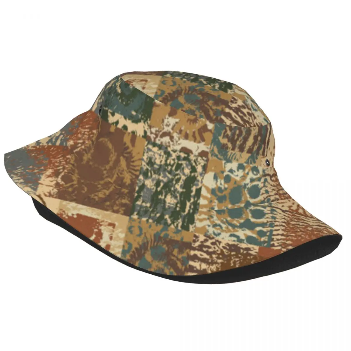 Bucket Hat Fisherman Cap For Women Men Gorras Summer Sea Stone Texture With Ancient Ammonite