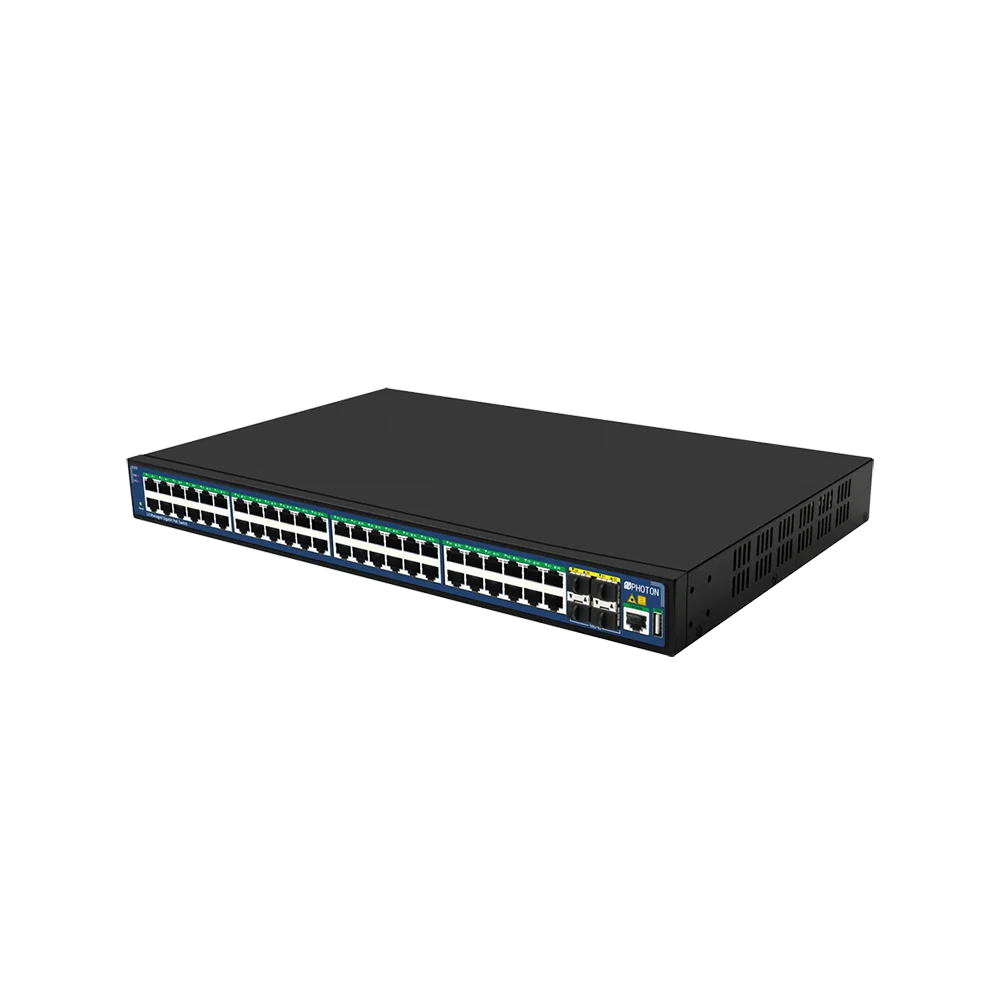

48 Ports Gigabit Ethernet PoE+ Switch Layer 3 Managed 802.3bt PoE++ Rackmount 600W 10Gb SFP+ USB PoE Switch