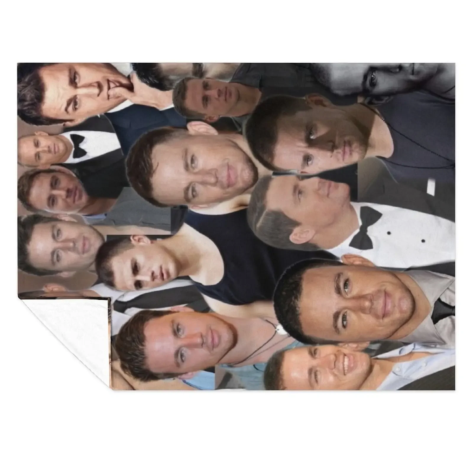 

channing tatum photo collage high quality Throw Blanket Large Bed linens Thermals For Travel Personalized Gift Blankets
