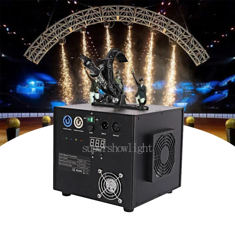 Waterfall cold spark machines wireless control hang upside down cold spark fireworks machine safety use indoor wedding fireworks