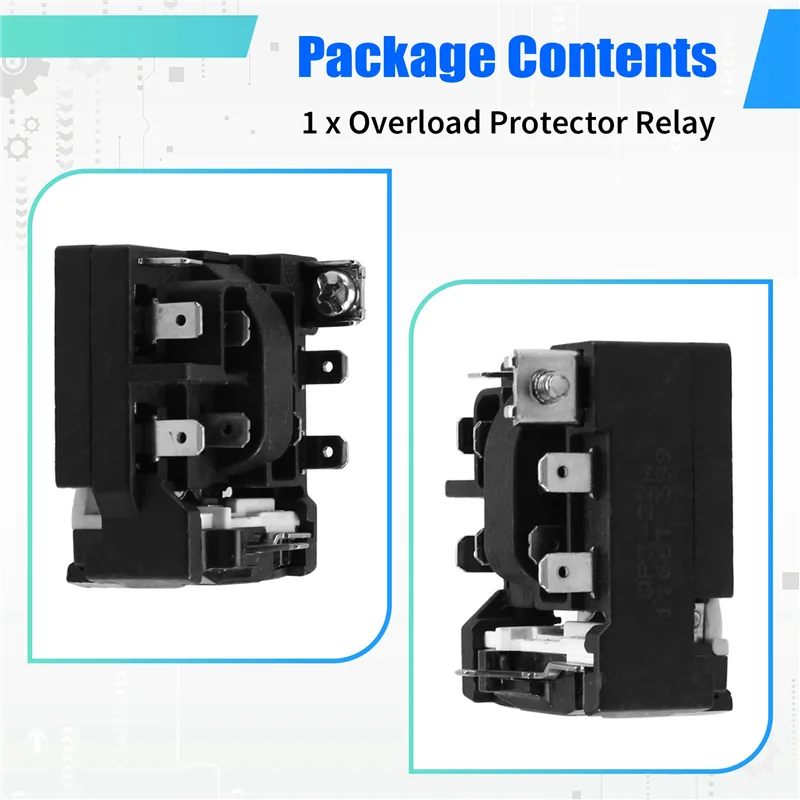 

KYCOR-Starter QP3-22A Overload Protector Relay Refrigerator Accessory For Homa BCD-285K Refrigerator Compressor PTC