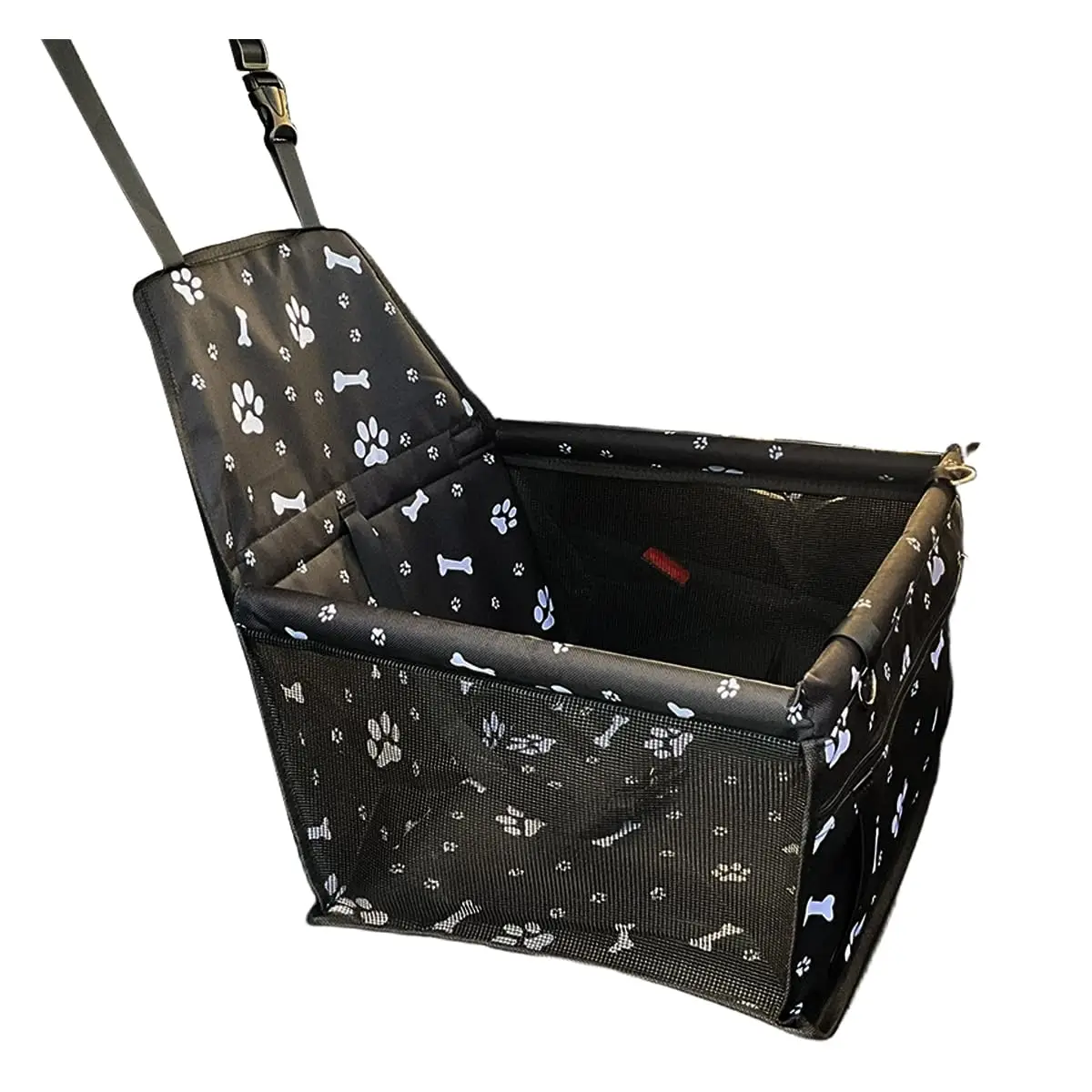Pet Car Seat Waterproof Oxford Dog Car Booster Seats with Seat Belt Breathable Portable Foldable Travel Look Out Bag
