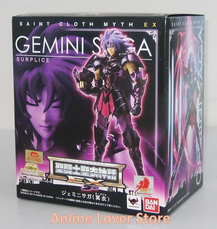 In Stock Bandai Original Saint Seiya Cloth Myth  Surplice EX 2.0 Resurrection black Gemini Saga Anime Action Figures Toys Gift