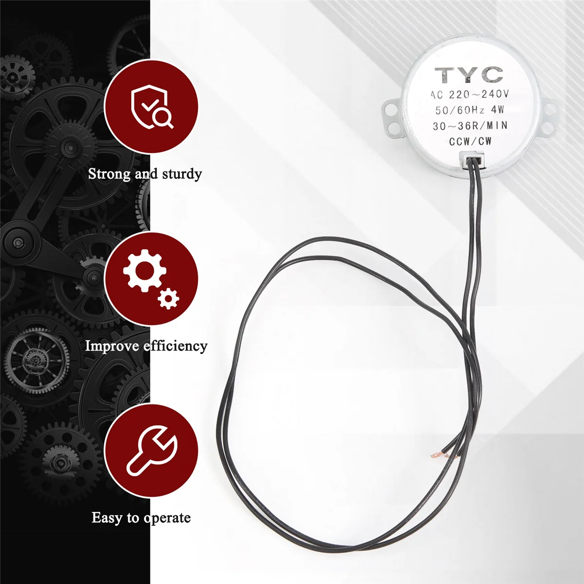 Синхронный двигатель с двухсторонним управлением, переменный ток 220/240 в, 30 об/мин, 4 Вт, CCW/CW