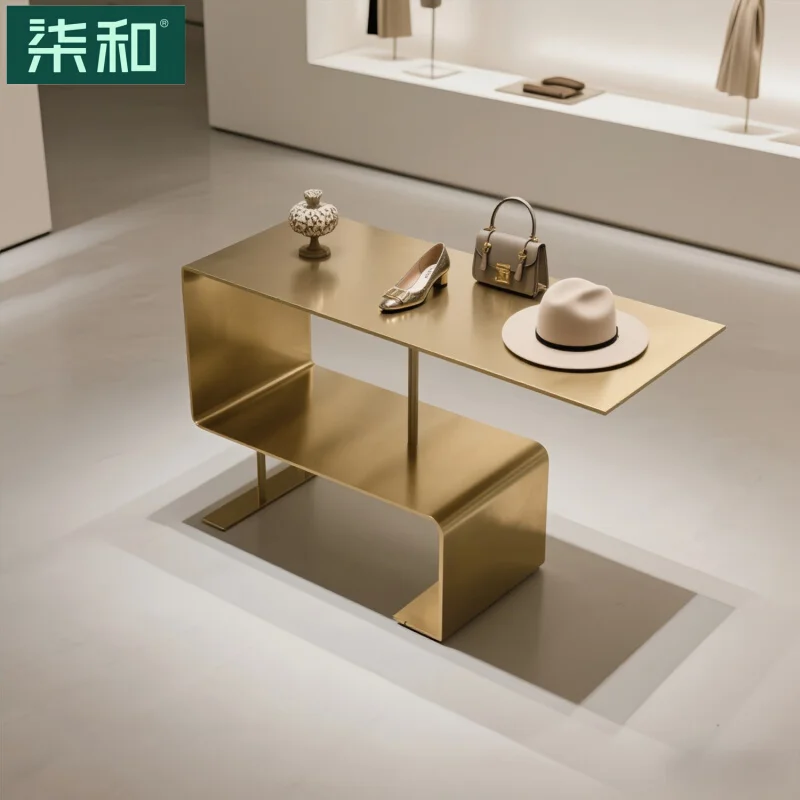 

Clothing store Nakajima table Shopping mall exhibition hall Shoe bag storage table Stainless steel cosmetics water table