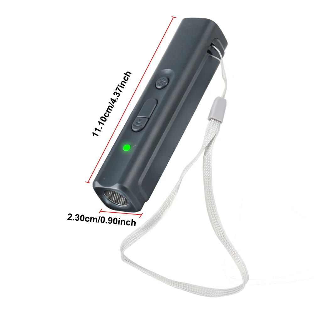 Ultrasonic Dog Repeller with LED Indicator Lanyard USB Rechargeable Dog Drive Device Dog Trainer Anti Barking Device