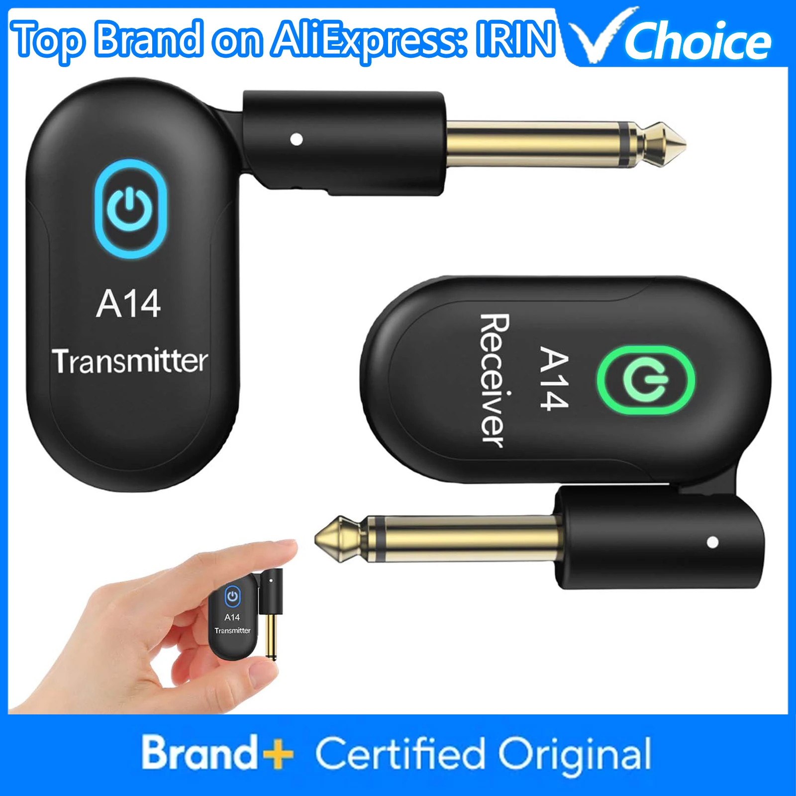 

IRIN 2.4GHz Wireless Guitar System Rechargeable Audio Wireless Transmitter Receiver Set for Guitar Bass Electric Instruments ﻿