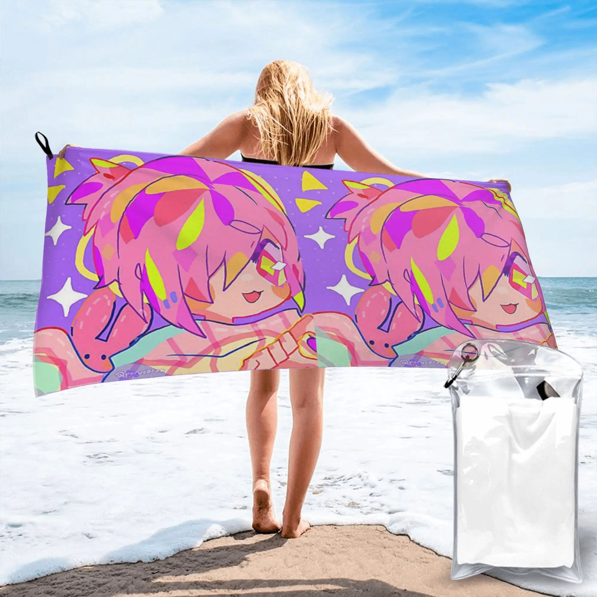 Mitsuba  Toilet Bound Hanako-kun Butto Beach Towel Soft Microfiber Quick Dry Absorbent Quick Towels For Pool