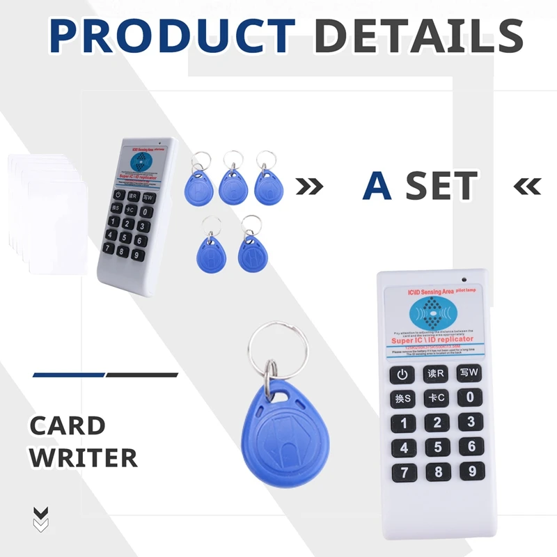 XTECH Handheld-Frequenz 125 kHz-13,56 MHz Kopierer Duplikator Cloner RFID NFC IC-Kartenleser und -schreiber