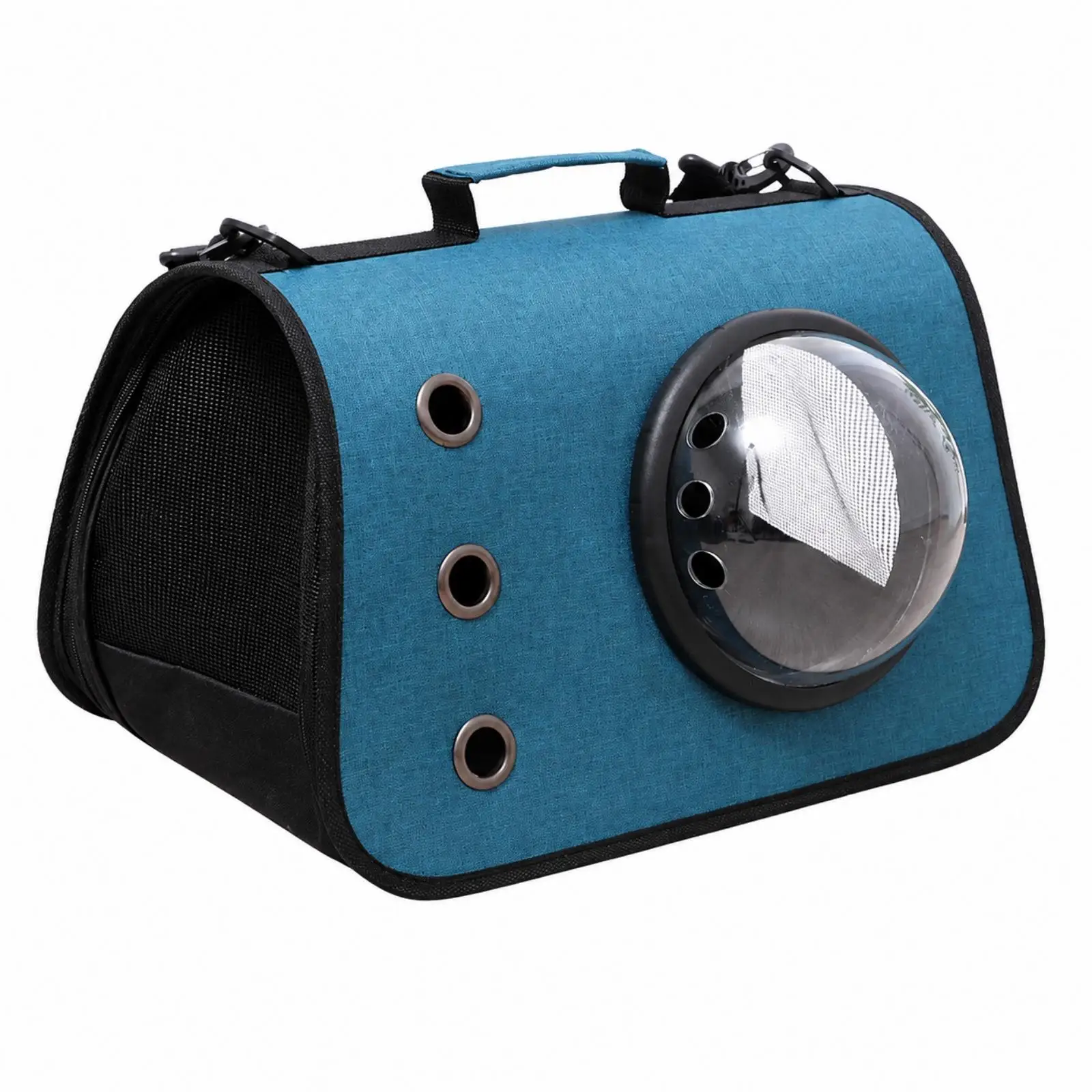 Cat Carrier Bag Portable for Small Dogs Linen Pet Travel Crate with Privacy Flap and Mesh Ends